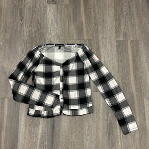 Derek Heart Monochrome Plaid Shirt